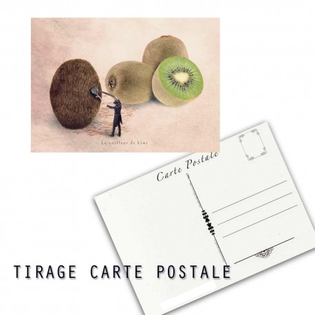 Carte postale humoristique kiwi, les tout petits métiers