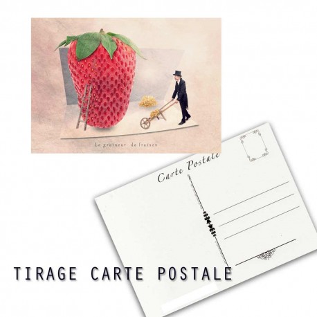 the strawberry seed-sticker, Fine Art color print