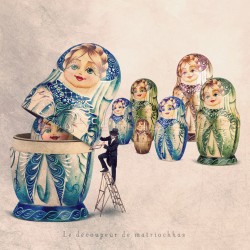 The doll cutter - Fine Art photography - Original Art photography - Tiny Trades series