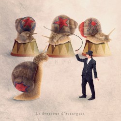 The snail tamer - Fine Art photography - Original Art photography - Tiny Trades series