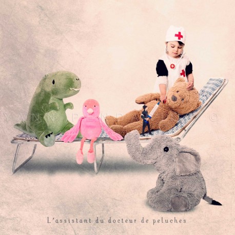 The plush toys doctor's helper - Fine Art photography - Tiny Trades series