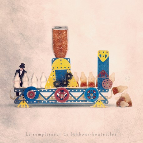 Déco originale made in france, Le remplisseur de bonbons-bouteilles - Photographie d'art - Photographie d'art couleur - Les Tout