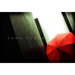 Red Umbrella, Fine Art color print urban landscape