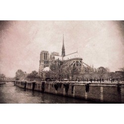 photo de Notre dame de Paris, photographie artistique noir et blanc