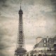 Eiffel Tower in the mist, Fine Art black-white photography print 